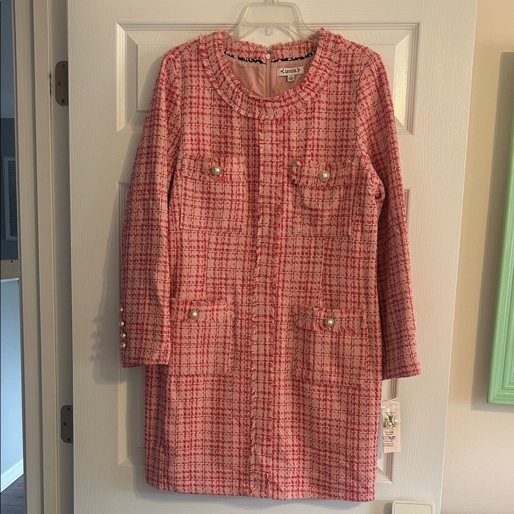Nanette Lepore Pink Tweed Mini Dress